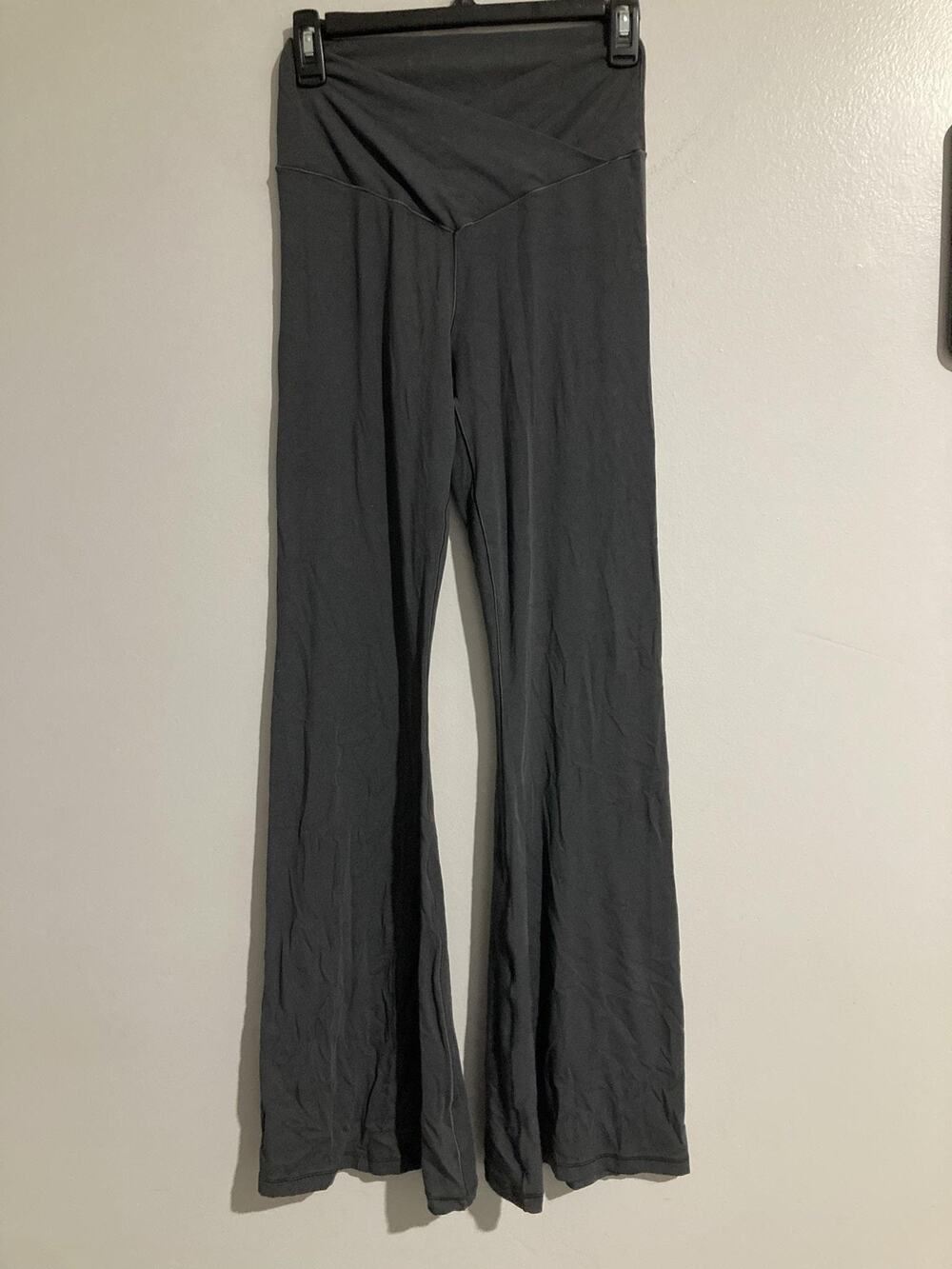 OFFLINE By Aerie Leggings Womens L Gray Ankle Mid Rise Nylon Spandex Yoga